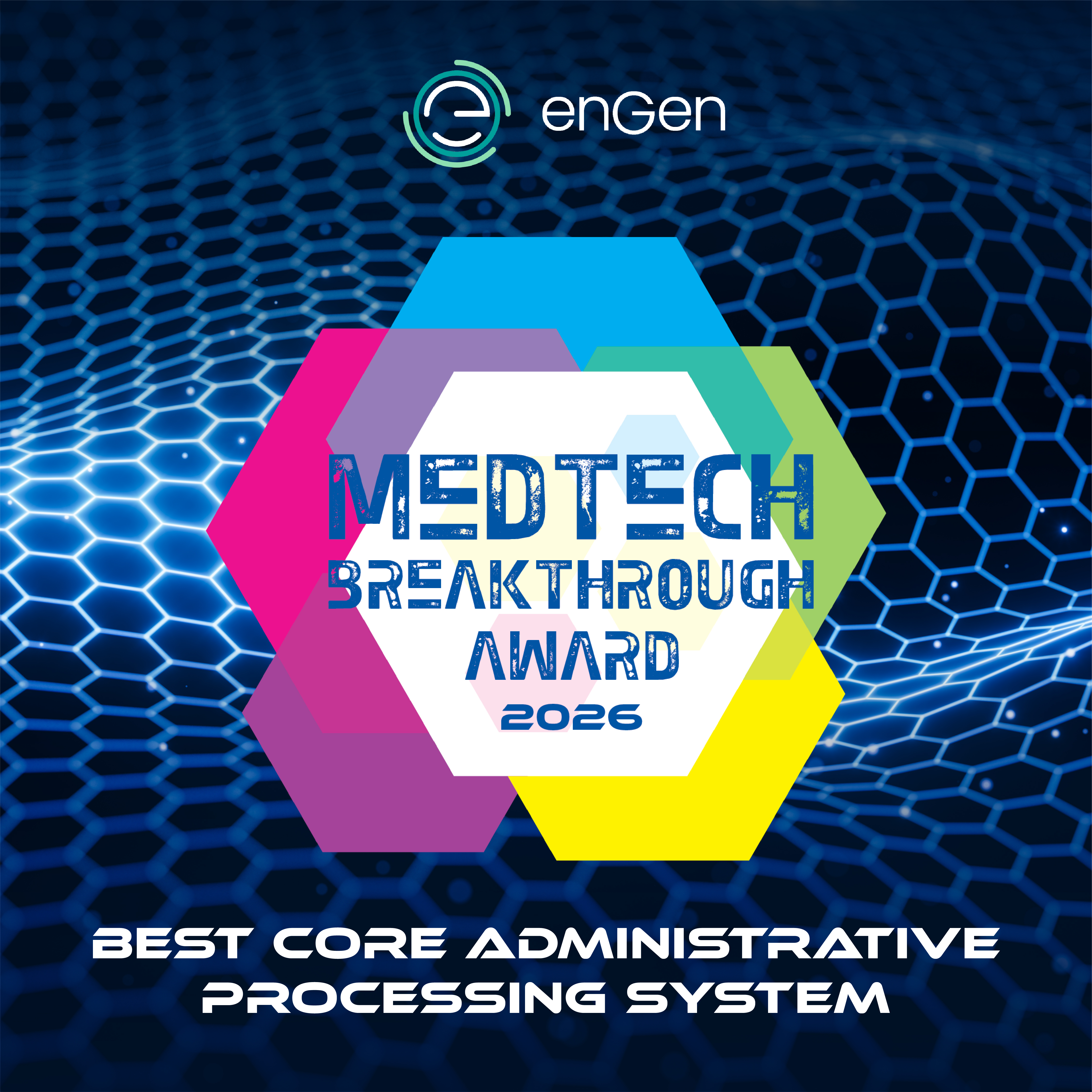 2026 MedTech Breakthrough Awards Badge for Best Core Administrative Processing System